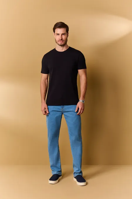 Camiseta Masculina Collor com Detalhe Bordado em Algodão Egípcio Puramania Camiseta Masculina Collor com Detalhe Bordado em Algodão Egípcio Puramania